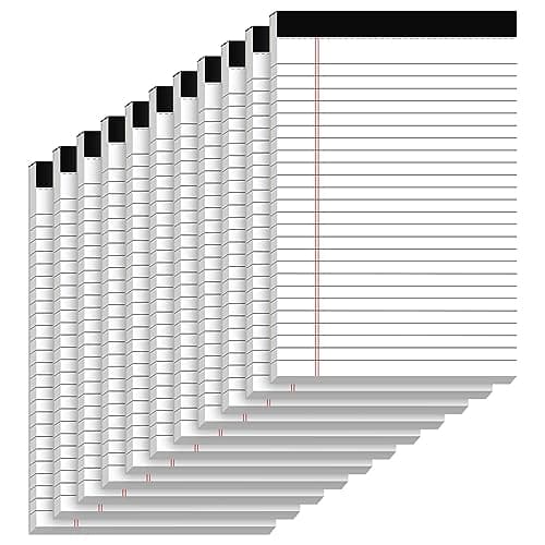 10 Pack of Legal Pad Writing Pads 5" x 8" Notepad 80gsm Recycled Paper Small Legal Pads 25 Lines Note Pads Perforated Legal Pads 30 Sheets Double-Sided Printing Legal Pads for School, College, Office - Image 1