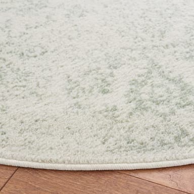 SAFAVIEH Adirondack Collection Area Rug - 8' Round, Ivory & Sage, Oriental Distressed Design, Non-Shedding & Easy Care, Ideal for High Traffic Areas in Living Room, Bedroom (ADR109V) - Image 3