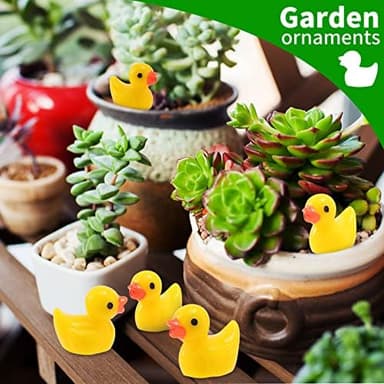 100 Pcs Mini Resin Ducks Bulk Tiny Ducks Set for Potted Miniature Decoration Garden Dollhouse Cake Decoration DIY Slime Kit Craft Charms Party Toys - Image 4