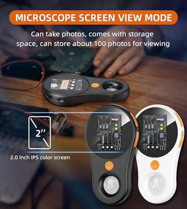 Digital Microscope Handheld 2.0 inch IPS Color Screen,Portable Digital Magnifying Glass 500x,Marco Microscopes,uilt-in 8LED Lights,USB Compatible with PC Windows, Mac OS - Image 6