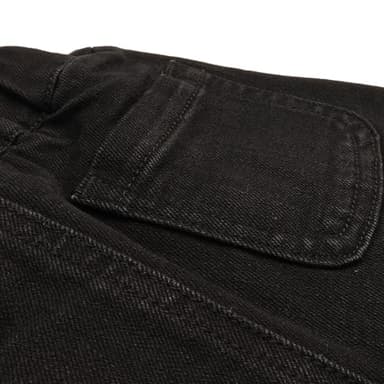 KIDSCOOL SPACE Kids' Denim Shorts,Ribbed Elastic Waist with String Summer Jeans Half Cargo Jeans, Black,11-12 Years - Image 5