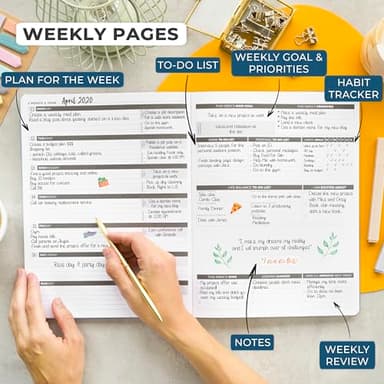 Clever Fox Planner PRO – Weekly & Monthly Life Planner to Increase Productivity, Time Management and Hit Your Goals, 8.5x11″ (Mystic Blue) - Image 3