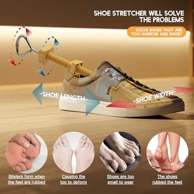 eachway Shoe Stretcher Women and Men,Premium Shoe Expander Widener Adjustable Length & Width for Wide Feet S (for Women's 5.5-12) - Image 4