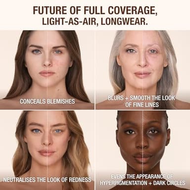 Charlotte Tilbury Airbrush Flawless Matte Foundation - Full Coverage Liquid Makeup with a Natural-Matte Finish - Smoothes & Blurs Pores - Waterproof & Transfer Resistant - 5 Neutral - Image 4