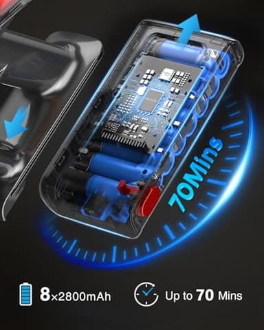 Cordless Vacuum Cleaner, 600W/50KPa/70Mins Vacuum Cleaners for Home, Self-Standing Stick Vacuum with Anti-Tangle Brush & OLED Touch Screen, Vacuum Cleaner for Hardwood Floors and Carpet,Pet Hair,Car - Image 3