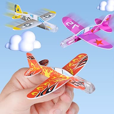 Manmel 50 Pcs Foam Gliders Planes Toys for Kids, Paper Airplane, Party Favors Goodie Bag Stuffers, Outdoor Flying Toys, Bulk for Classroom Prizes Boys and Girls - Image 4