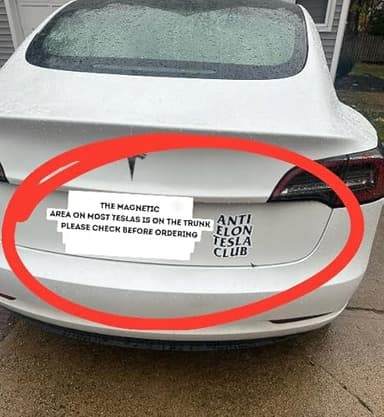 Anti Elon Musk Club Magnet, I Bought This Before we Knew Elon was Crazy Bumper Magnet for Car Truck CyberTruck - Car Accessories for Tesla Owner Regret - for Model X Y 3 S - Image 4