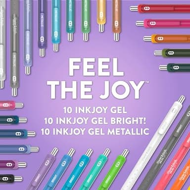 Paper Mate InkJoy Gel Pens Ultimate Pack, Retractable Pens, Featuring Classic, Bright!, and Metallic Pens, Assorted, 30 Count - Image 2