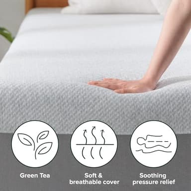 ZINUS 6 Inch Ultima Memory Foam Mattress [New Version], Twin, Fiberglass Free, Medium Firm Feel, Breathable Airflow Memory Foam, Certified Safe Foams & Fabric, Mattress in A Box - Image 5