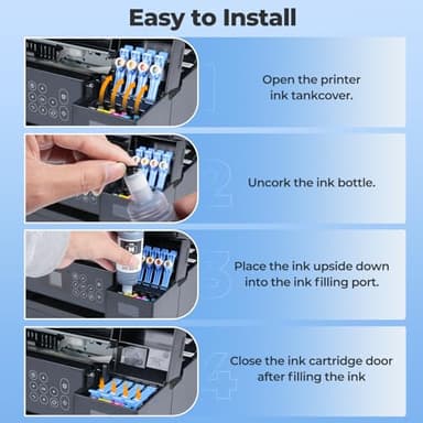 Trokliey 502 Ink Refill Bottles ET-2760 ET-2850 ET-3850 Replacement for ET-2760 ET-3760 ET-4760 2850 3850 2760 3760 ET-3830 ET-3843 ET4750 ET-2750 ET-3750 Printer - Image 7
