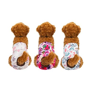 CuteBone Dog Diapers Female Washable Small Medium Large 3 Pack Reusable Doggie Diapers Puppy Period Pants for Doggy Heat Cycle Peeing D21M - Image 5