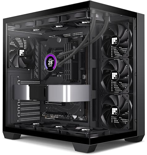 FOIFKIN F300 (2025) PC Case - Pre-Installed 4 No RGB Fan, ATX Mid-Tower Gaming PC Case, 270° Panoramic Glass with Type-C, FOIFKIN (Black) - Image 1