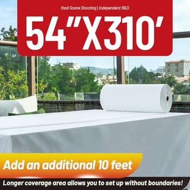 Plastic Table Cloth, 310 Ft X 54 in Disposable Tablecloth White Plastic Tablecloth with Any Cut Sliding Cutters Premium Table Cover Roll for Picnics, Parties, Birthdays, Weddings - Image 3
