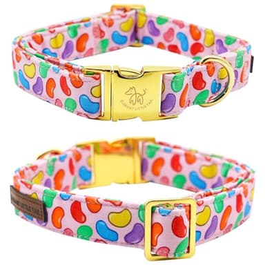 Elegant little tail Easter Dog Collar, Colorful Candy Print Pet Collars Dogs Cute Pink Boy Girl Dog Collars Pet Gift Adjustable Pet Collar for Large Dogs - Image 3