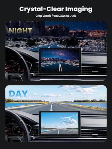 Portable CarPlay Screen for Car, 9'' Wireless Apple CarPlay & Android Auto Screen for Car, 4K Dash Cam, 1080P Backup Camera, GPS Navigation/Bluetooth/FM/Siri Voice Control for All Vehicles - Image 7