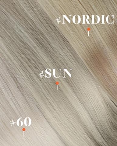 Sunny Hair Clip in Hair Extensions Straight Human Hair Clip in Extensions Remy Clip in Hair Extensions Real Human Hair Extensions Clip ins Full Head Ombre Ash Blonde Roots to Blonde Highlights 18inch - Image 6