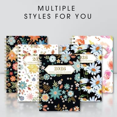 Ymumuda 2026 Planner, Daily Weekly and Monthly Planner，Jan 2026 - Dec 2026, 8.4" x 6.3", 2026 Calendar Planner Book with Tabs, Spiral Notebook with Inner Pocket for Office Home School Supplies - Image 6