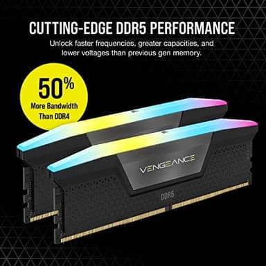 CORSAIR VENGEANCE RGB DDR5 RAM 32GB (2x16GB) 6000MHz CL30-36-36-76 1.40V AMD EXPO Intel XMP Desktop Computer Memory - Gray (CMH32GX5M2B6000Z30K - Image 2