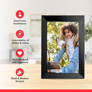 32GB FRAMEO 10.1 Inch Smart WiFi Digital Photo Frame 1280x800 IPS LCD Touch Screen, Auto-Rotate Portrait and Landscape, Built in 32GB Memory, Share Moments Instantly via Frameo App from Anywhere - Image 5