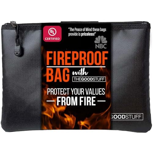 Fireproof Money Bag for Cash (10" x 13") – Waterproof Document Holder with Zipper, Protects Important Papers, Passports & Valuables from Fire & Water – Secure Storage for Home, Office & Travel - Image 1