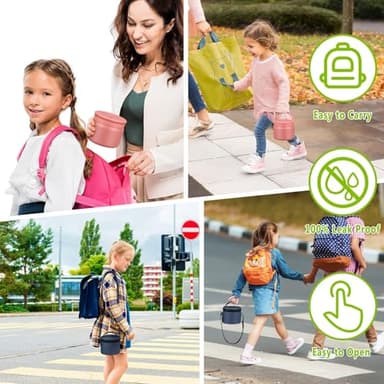 14oz Thermo Food Jar for Kids,Insulated Vacuum Food Jar for Hot & Cold Leak Proof Lunch Container Stainless Steel Wide Mouth Soup for School Travel - Image 7