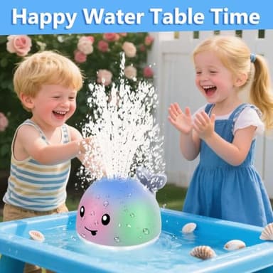 Bath Toys for Kids Ages 1-3 - Christmas Stocking Stuffers for Toddlers - Light Up Whale Sprinkler Bathtub Water Pool Toys for Babies 6-12-18 Months -1 Year Old Girls Boys Gifts First Birthday Gifts - Image 3