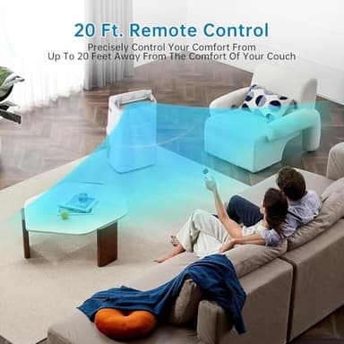 14,000 BTU Portable Air Conditioner 3-IN-1 (Cooling, Dehumidifying, Fan) - Portable AC Units for Rooms - Cools 750 sq.ft | 90 Pints/Day, 54dB Quiet | Includes Hose & Window Kit, White-A020K - Image 6