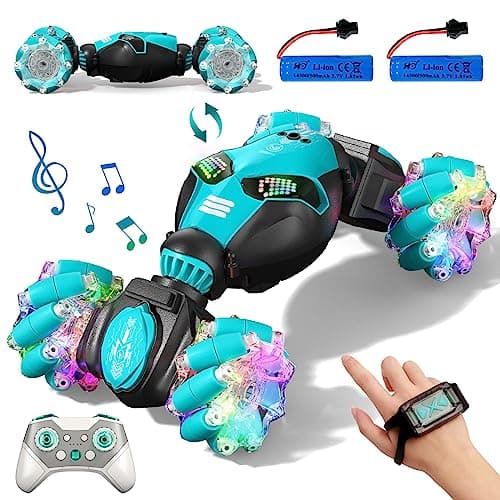 Axirata Gesture Sensing RC Stunt Car with Lights & Music for Kids 6-12 Year Old 4WD 2.4GHz Hand Controlled Remote Control Car 360° Rotation Off-Road Toy Car Gift for Boys Girls - Image 1