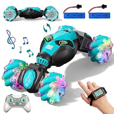 Axirata Gesture Sensing RC Stunt Car with Lights & Music for Kids 6-12 Year Old 4WD 2.4GHz Hand Controlled Remote Control Car 360° Rotation Off-Road Toy Car Gift for Boys Girls - Image 1