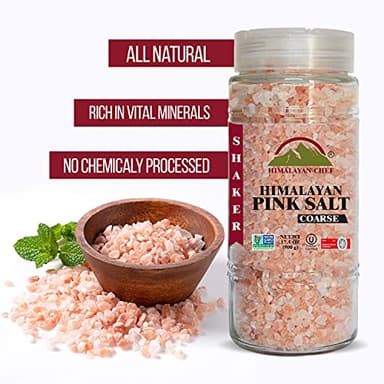 Himalayan Chef Himalayan Pink Salt, Coarse Salt, Grain, Glass Jar-17.5oz, 1.09 Pound (Pack of 1) (5305) - Image 5