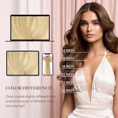 GOO GOO I Tip Hair Extensions, Real Human Hair, 24inch 50g, Cold Fusion I Tip, Invisible Remy, Pearl Ash Blonde Highlights - Image 8