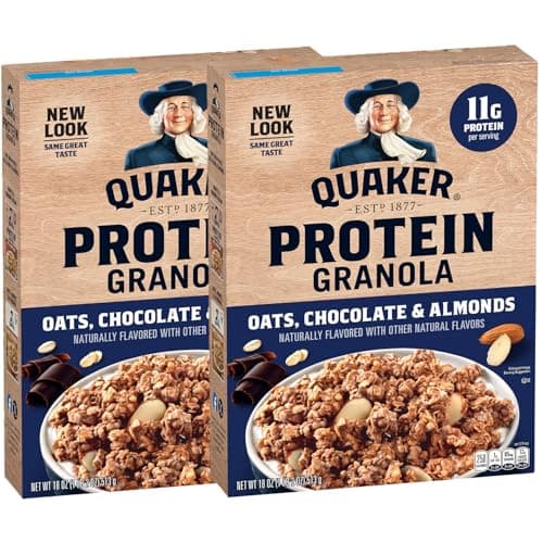 Quaker Protein Granola, Oats Chocolate, & Almonds, 18oz Boxes (2 Pack) - Image 1