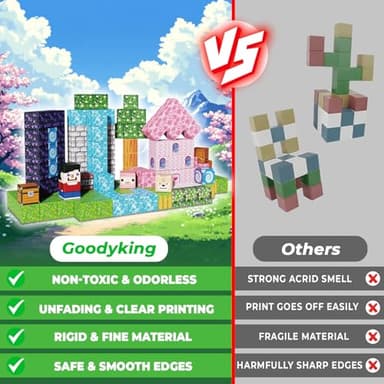 Goody King 200PCS Magnetic Building Blocks - Forest & Volcano Adventure Set, STEM Learning Toys for Kids Ages 3+, Strong Magnets, Creative Play, Gift for Boys & Girls - Image 4