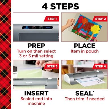Scotch TL901X Thermal Laminator, 1 Laminating Machine, Gray, Laminate School Assignments and Documents, for Dorm Room or School Supplies, 9 in. - Image 8