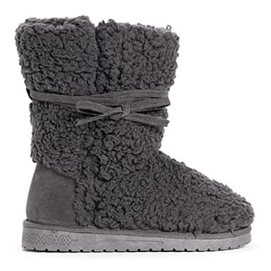 MUK LUKS Women's Clementine Boot, Dark Grey Heather, 7W - Image 11
