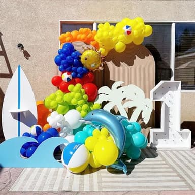 NISOCY Royal Blue Latex Balloon Arch Garland Kit, 102PCS 18In 12In 10In 5In for Baby Shower Graduation Birthday 4th of July Independence Memorial Day Patriotic Party Decorations - Image 3