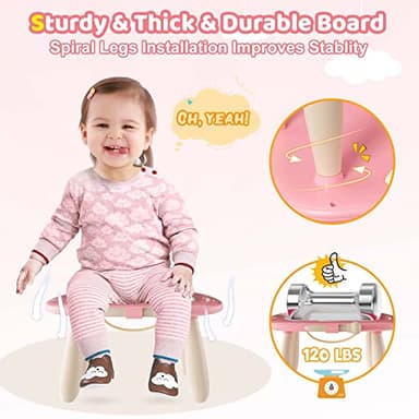 Kikidex Magnetic Drawing Board, Toddler Girl Toys for 1-2 Year Old, Doodle Board Pad Learning and Educational Toys for 1 2 3 Year Old Baby Kids Birthday Gift(Soft Pink) - Image 6