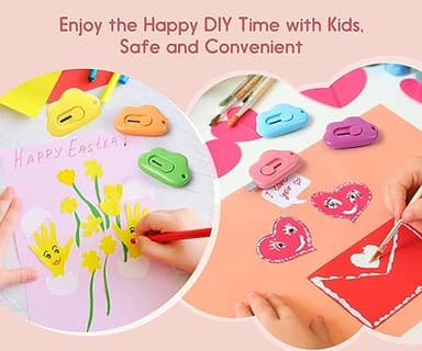 Box Cutters, 6 Pack Retractable Letter Opener, Mini Utility Knives Cloud Shaped Box Opener Envelope Slitter, Small Package Opener Paper Cutters with Keychain Hole - Image 6