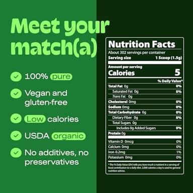 MATCHA DNA Certified Organic Matcha Green Tea Powder (16 oz TIN CAN) - Image 2