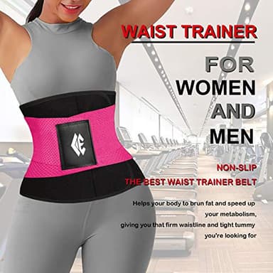 ChongErfei Waist Trainer for Women - Waist Trainer - Waist Trimmer Tummy Control Body Shaper(Hot Pink,Large) - Image 2