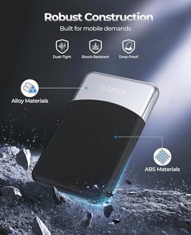 ORICO 1TB External SSD with 2 in 1 USB C Cable, Portable Solid State Drive USB 3.2 Gen 1 Up to 460MB/s, Dust and Drop Resistance, Reliable Storage for USB-C Smartphone, PC, Tablet, Labtop - M25PRO - Image 5