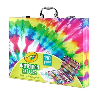Crayola Inspiration Art Case Coloring Set - Tie-Dye (140ct), Art Supplies Set For Kids, Travel Drawing Kit, Holiday & Christmas Gift for Girls & Boys, Ages 5+ [Amazon Exclusive] - Image 6