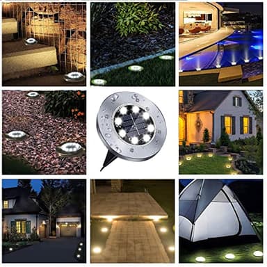 Solar Ground Lights, Waterproof Solar Garden Lights, Upgraded Outdoor Garden Waterproof Bright in-Ground Lights, Landscape Lights for Pathway,Yard,Deck,Lawn,Patio,Walkway (16 Pack White Light) - Image 7