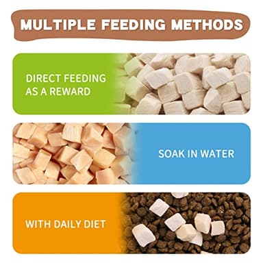 Dancing Tail Freeze Dried Raw Cat and Dog Treats, Healthy Limited Ingredient Chicken Cube Weight Control Traing Treats for Small Dogs Cats 5 Ounce - Image 4