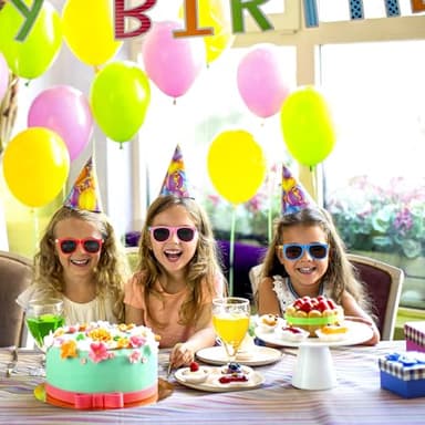 GINMIC Kids Sunglasses Bulk, 24Pack Neon Sunglasses for Kids,Boys and Girls, Great Gift for Birthday Party Supplies, Beach, Pool Party Favors, Fun Gift, Goody Bag Favors - Image 7