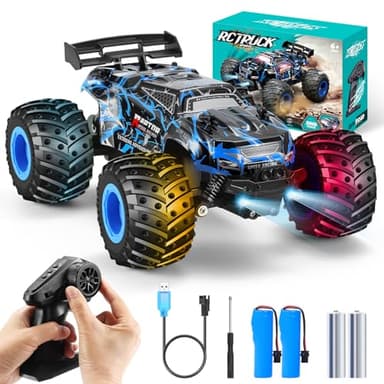 BIFYTON Remote Control Car, 1:18 Scale Rc Cars, All-Terrain RC Truck with LED Light, 20KM/H, Rechargeable, 2WD, 2.4GHz, Sturdy PVC Shell, Remote Control Truck for Boys 4-7 8-12, Beginner - Image 1