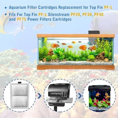 SAMANIJA 9-Pack PF-L Filter Cartridge Replacement for Top Fin Silenstream PF20, PF30, PF40 and PF75 Power Filters - Image 5