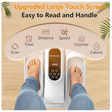 DamKee Under Desk Elliptical Exercise Machine, Electric Ellipse Leg Exerciser As Seen On TV, 12 Speed Foot Leg Exerciser While Sitting for Seniors, Portable Mini Seated Pedal Exerciser for Home Office - Image 7