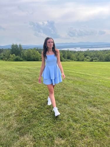 BNGD Women's Backless Bow Tie Short Dress 2025 Summer Models Sexy Halter Dresses Homecoming Dresses (US, Alpha, X-Small, Regular, Regular, Light Blue) - Image 6