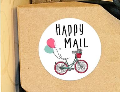 ZLKAPT 120PCS Happy Mail Stickers, Mail Stickers, Packaging Stickers, Happy Mail Labels, Packaging Labels, Happy Post, Delivery Stickers - Image 2